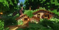 Players won't lack for basic building materials in forest biomes (Image via Mojang)